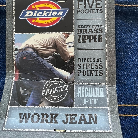 Dickies Men's Straight Jeans - Dark Blue - Picture 5 of 9